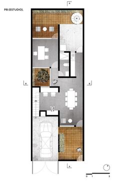 plan de maison étroite