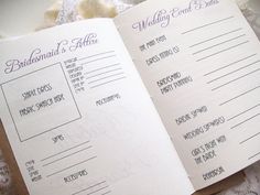 Maid of Honor Wedding Planner Book & Wedding Organizer - Bride and Groom Cover - Wedding Planner Keepsake Bridal Shower