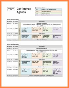 conference program template