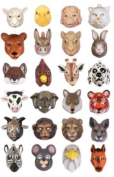 Dalmatian Dog Mask Plastic Front Face Mask Child to Adult Size Animal Mask