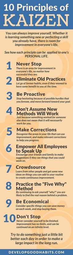 10 Principles of Kaizen | What is Kaizen | Kaizen Training Humour, Fitness