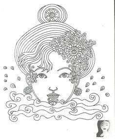 Adult Coloring Books Pages Colouring Color Me Beautiful Aquarius Doodle Art How To Relieve Stress Goddesses