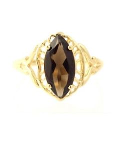 Antique Filigree Style LAB Citrine 925 Sterling Silver Ring Size 9 KN-3319