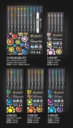 CHAMELEON Colour Tone Markers COMPLETE 52 Brush Pens Set Free Nibs MANGA Case