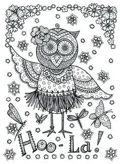 Affiche Owl Hoo La Coloriage Poster De Grande Taille 11 X 14 Couleur Tre Coloring PagesColoring BooksMermaid