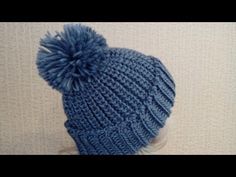 Вязание спицами. Шапка узором жемчужная резинка (Knitting. Hat pattern bubble gum) - YouTube