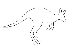 kangaroo template under fontanacountryinn com outlines of australian animals
