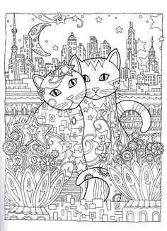 Dover Publications Creative Haven Cats Coloring Book Artwork By Marjorie Sarnat