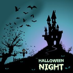 happy halloween background with haunted house and bats vector free - Halloween Background Images Free happy halloween background with haunted house and bats vector free - Halloween Background Images Free