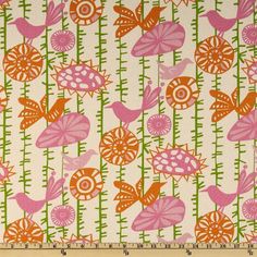 Novelty kids Nursery cushion curtains bird cage animal flower print blue fabric