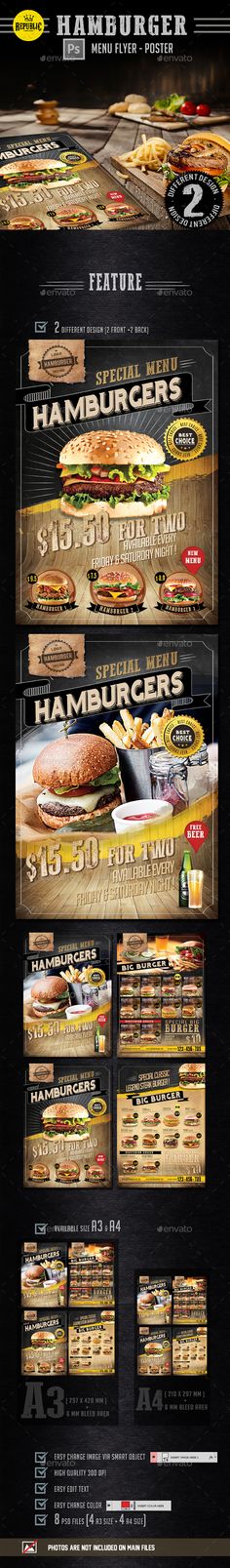 485 best food menu flyer poster images in 2019 card templates menu flyer template