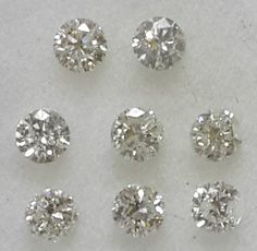 1.2mm 0.24cts 30pc I Clarity J Color Natural Loose Brilliant Cut Diamond Round