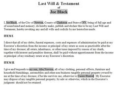 50 best last will n testament images last will testament legal will template free