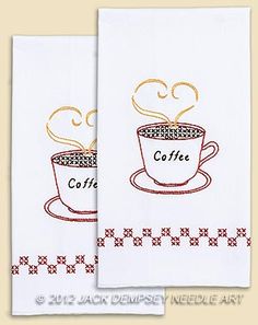 Coffee Time Decorative Hand Towels