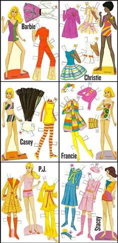 vintage barbie paper dolls