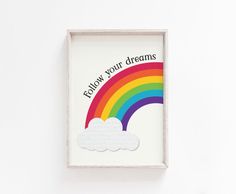 Nursery Prints DIGITAL DOWNLOAD FD09 Boho Nursery Printable Wall Art Set of 3 Prints You Are My Sunshine Rainbow Wall Art
