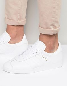 adidas originals all white leather gazelle sneakers adidas originals all white leather gazelle sneakers