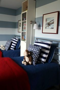 Bedroom Colors Blue blog post with great red white & blue decor inspiration | for the Bedroom Colors Blue blog post with great red white & blue decor inspiration | for the
