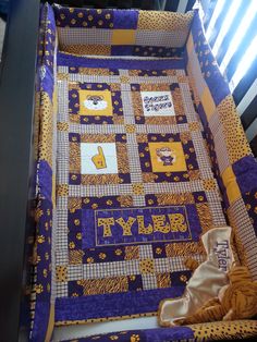purple & gold baby bedding any lsu fans out there? #geauxtigers purple & gold baby bedding any lsu fans out there? #geauxtigers