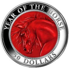 1oz Silver Rectangle Coin 2012 Red Cook Islands 1$ Year of the Dragon