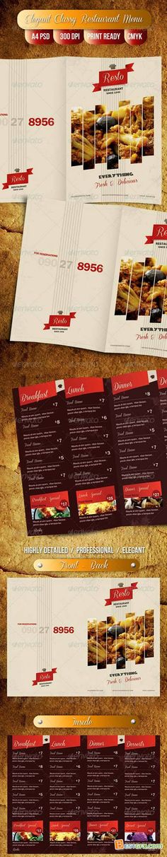 Restaurant Menu Tri-fold Brochure Tri fold brochure, Tri fold - sample restaurant brochure Restaurant Menu Tri-fold Brochure Tri fold brochure, Tri fold - sample restaurant brochure