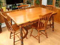 maple dining set refinished. solid maple table was still sturdy maple dining set refinished. solid maple table was still sturdy
