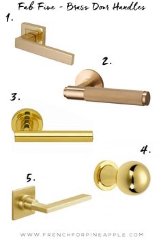 Fortessa Verto Brass Door Handles | http ... Fortessa Verto Brass Door Handles | http ...
