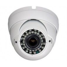 2.4MP 1080p Quad-Hybrid AHD//HD-TVI//CVI//960H Eyeball IR Dome Camera 2.8mm White