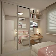 une belle déco une chambre bien rangée fait toute la beauté de cette chambre Closet Bedroom, Teen Bedroom Storage, Teen Room Storage, Quarto Casal, Small Bedroom Ideas For Teens, Bedroom Ideas For Small Rooms For Teens, Small Teen Bedroom, Small Room Bedroom, Room Design Bedroom