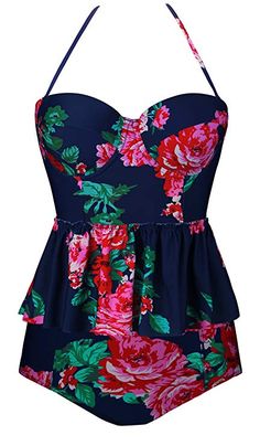 COCO RAVE Womens Tankini Top Swimsuit with Adjustable Shoulder Straps and Hook Back Closure