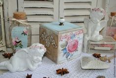 Decoupage box &angels