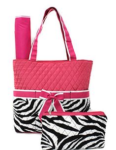 The 28 Best Zebra Print Diaper Bags Images On Pinterest 3 Piece Set Quilted Zebra Print Diaper Bag W Changing Pad Cosmetic Purse