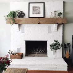 358 Best White Fireplace Images In 2019 Fire Places Furniture It Only Took A Few Years To Convince Timbfair Paint Our Fireplace Brick White