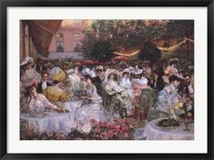44/"x30/" LE DINER A L/'HOTEL RITZ PARIS 1904 by PIERRE GEORGES JEANNIOT CANVAS