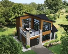 Modern Garage Apartment 062g-0081: 2-car garage apartment plan with modern style | 2-car Modern Garage Apartment 062g-0081: 2-car garage apartment plan with modern style | 2-car
