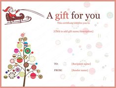 free printable christmas certificates