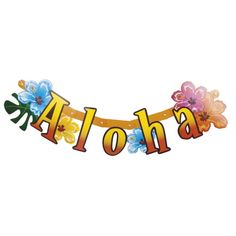 Aloha Strände lustige Glitter Banner Girlande für Sommer Strand Party