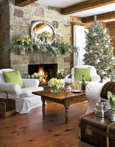 733 Best Holidays Images On Pinterest In 2018 Christmas Decor Fireplace Christmas Decor Green Country Home Holidays Family