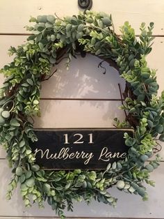 Metal Wreath Sign Door Decor Personalize it by Pam Door Sign 12 x 6 Farmhouse Home Wreath Sign Wreath Sign
