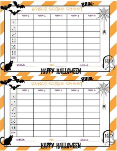 halloween bunco printables for debbie halloween fall halloween bunco score sheets