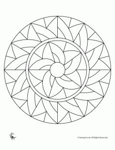 Simple Mandala Coloring Pages For Kids Free
