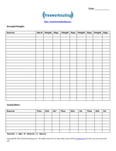 training log book template