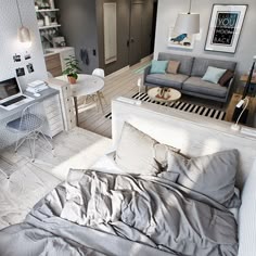 Interior TR – это уютный интерьер однокомнатной квартиры от студии INT2 Architecture в Москве, Россия