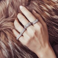 BERRICLE Rhodium Plated Sterling Silver Cubic Zirconia CZ Bubble Anniversary Stackable Eternity Ring