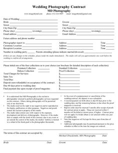 basic wedding photography contracts photography contract template wedding photography contract form