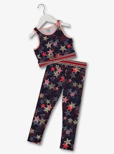 Pants Kids Girls Floral Sleeveless Duster Jacket Plain Crop Top Set Age 7-13