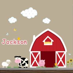 Barnyard Farm Animals Wall Art Decals Stickers Kids Room Decor Barnyard Farm Animals Wall Art Decals Stickers Kids Room Decor Toddler Boy Bedroom Ideas Pinterest Decal And Rooms