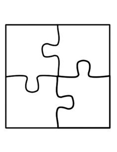 giant blank puzzle pieces invitation templates autism puzzle