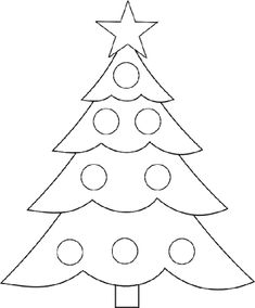 Traceable Christmas Tree Picture Right Click And Print Kids Activity Writing Skills