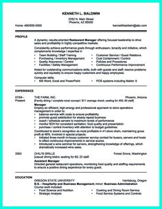 11 sample resume for restaurant manager riez sample resumes riez